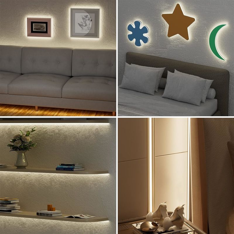 10 mm di larghezza 90 CRI 2700K+6500K CCT Flessibile COB Strip 560LED Sicuro utilizzo e facile installazione