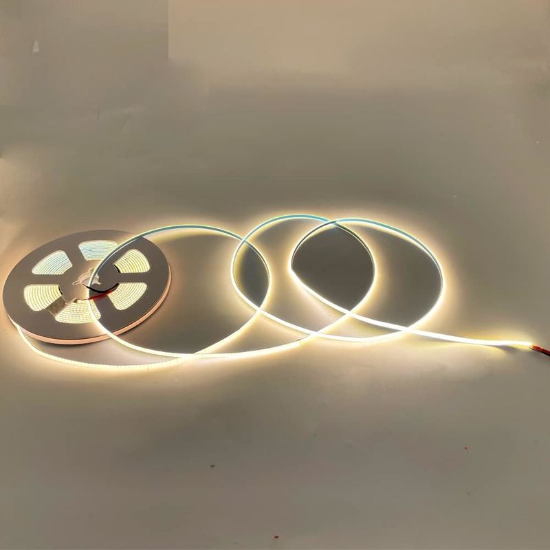 Super stretta larghezza 3 mm COB luci a striscia LED 400Leds/m Dimmabile 5m durata più lunga