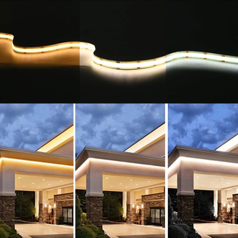 560LED COB LED Strip 90 CRI CCT COB 3M flessibile con adattatore e mini controller RF
