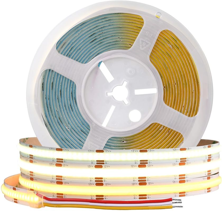560LED COB LED Strip 90 CRI CCT COB 3M flessibile con adattatore e mini controller RF