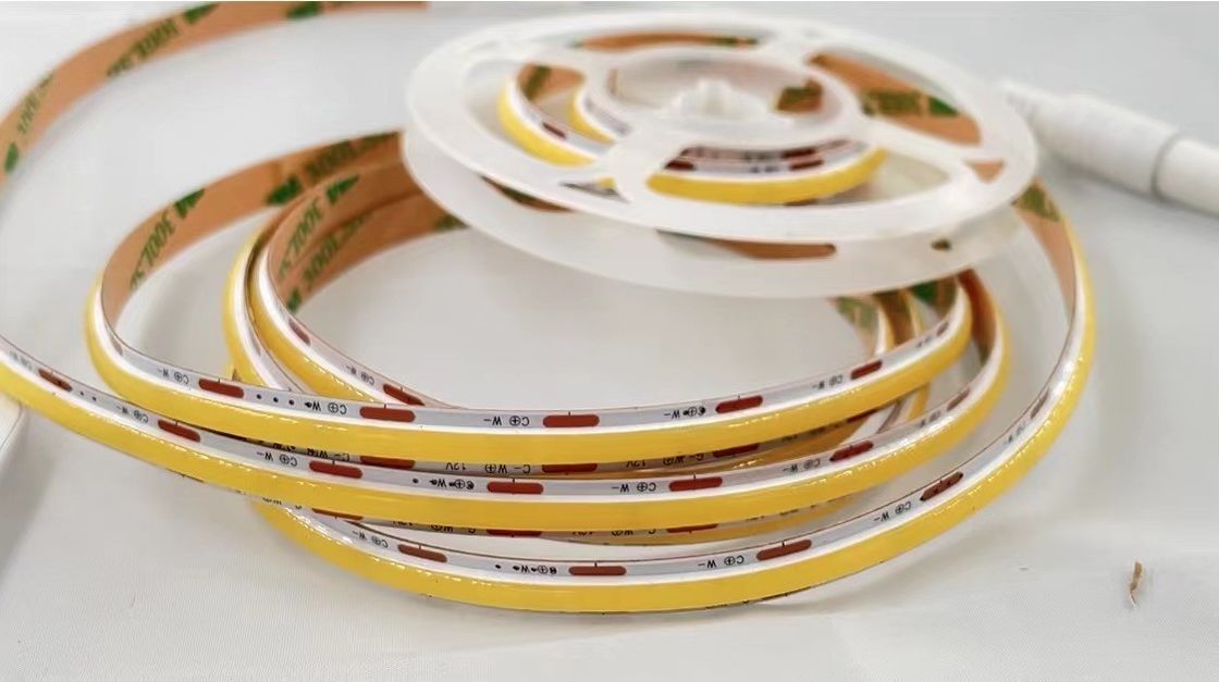 90 CRI COB 560leds CCT Dimmable LED Strip 8mm PCB per risparmio energetico