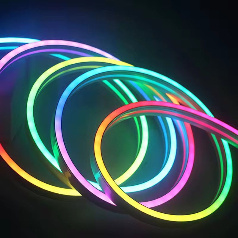 DIY Design Color Changing RGBIC 24V Silicone Tube Neon LED Strip Light Neon Rope For Game Room In Europa