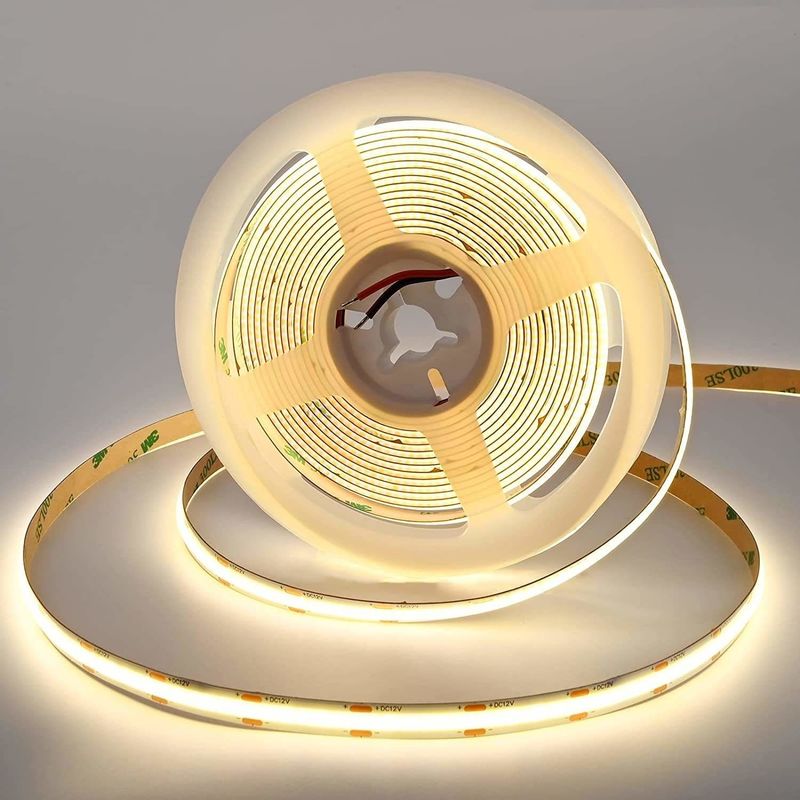 Vendita calda 480leds 12W/M Dimmabile IP20 90Ra COB LED Strip 12V/24V Voltaggio di ingresso
