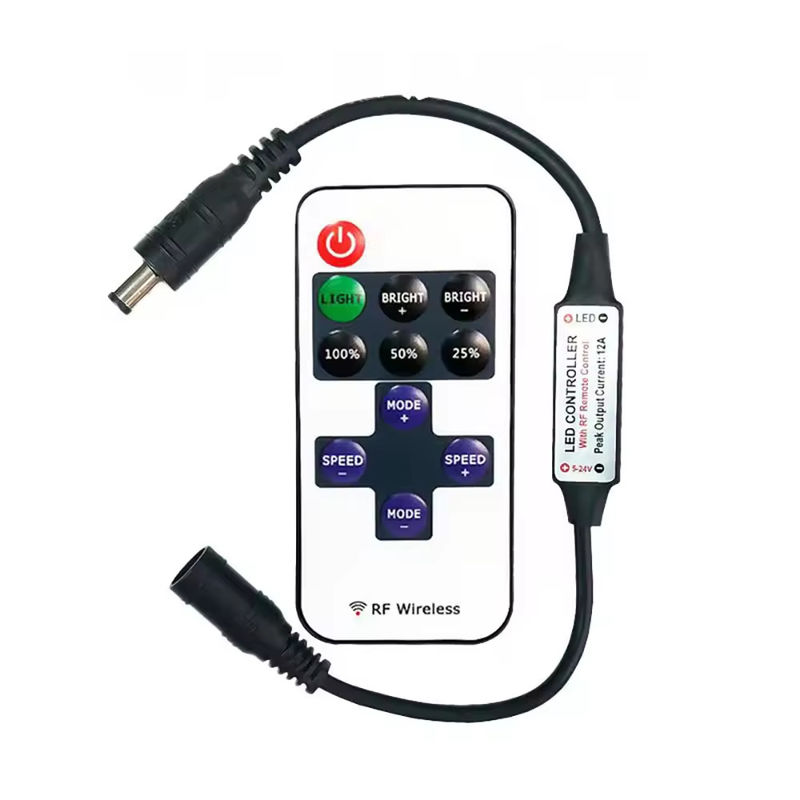 Best seller Mini controller a led 11 chiavi 5V 12V 24V Controller a colori singoli RF wireless Touch luminosità a distanza led dimmer