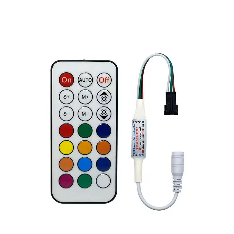 Alta qualità 21 chiavi 2084 pixel RF full color controller WS2811 DC5~24V controller 2812 IC dream color led controller