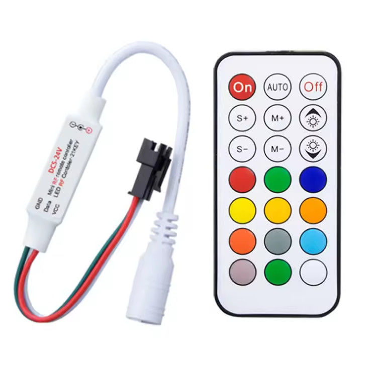 Alta qualità 21 chiavi 2084 pixel RF full color controller WS2811 DC5~24V controller 2812 IC dream color led controller