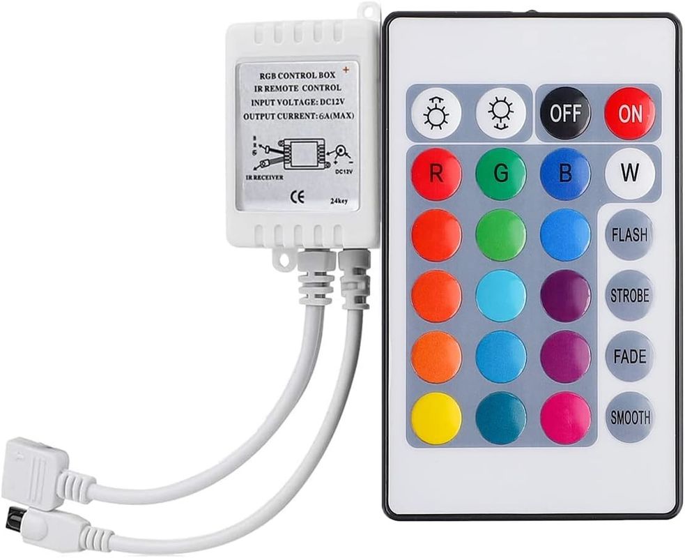 120 gradi angolo del fascio LED RGB Strip 5M SMD5050 24 chiavi IR Controller Dimmable Strip
