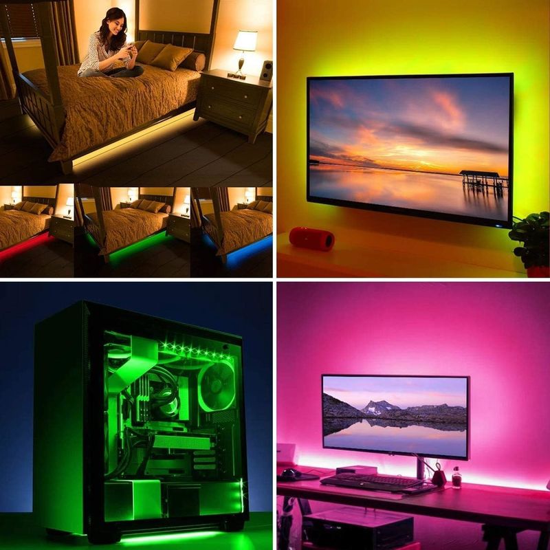 120 gradi angolo del fascio LED RGB Strip 5M SMD5050 24 chiavi IR Controller Dimmable Strip