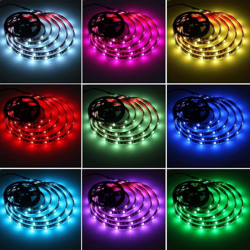 120 gradi angolo del fascio LED RGB Strip 5M SMD5050 24 chiavi IR Controller Dimmable Strip