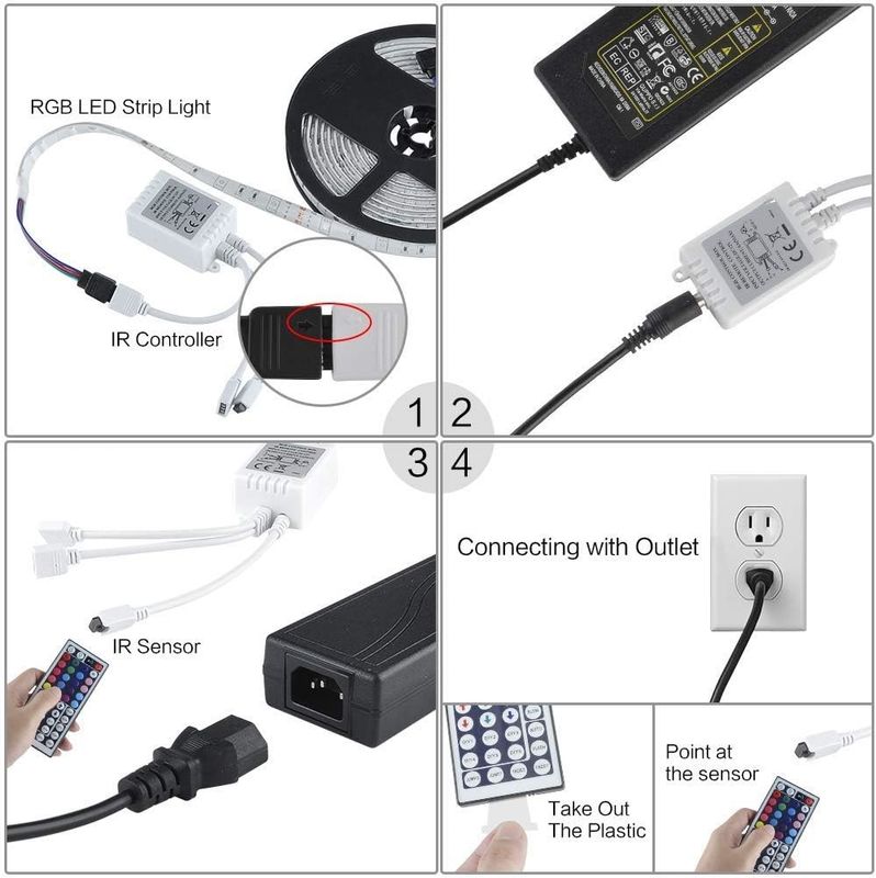 SMD dimmabile Flessibile RGB LED Strip 60leds/m DC12V Input per ambienti colorati