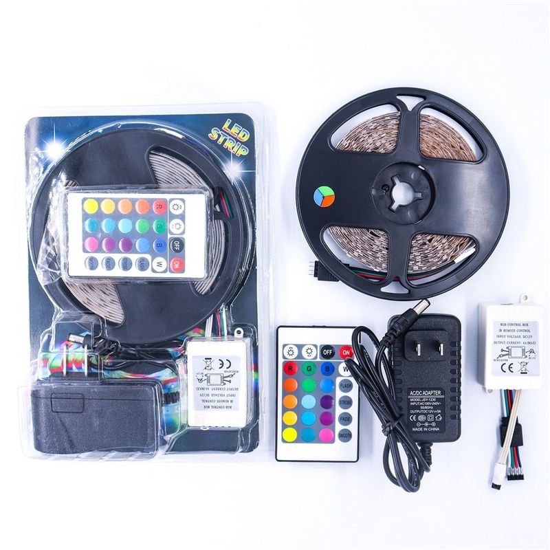 5M Remote Control RGB SMD5050 LED Strip Light Color Changer DC12V