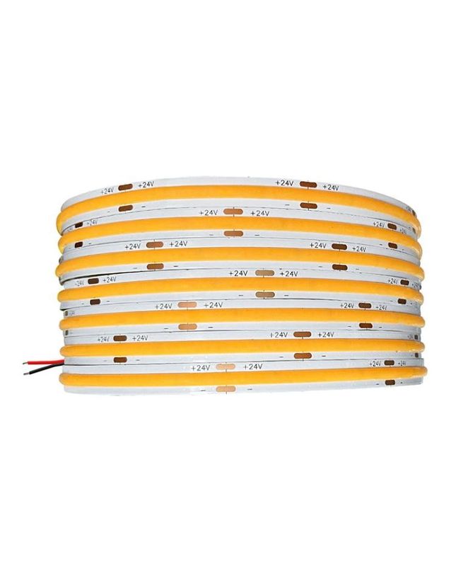 Alte luci CRI DC24V COB480 5m/roll RA90 striscia di cocco per decorazione interna esterna striscia COB a profilo impermeabile