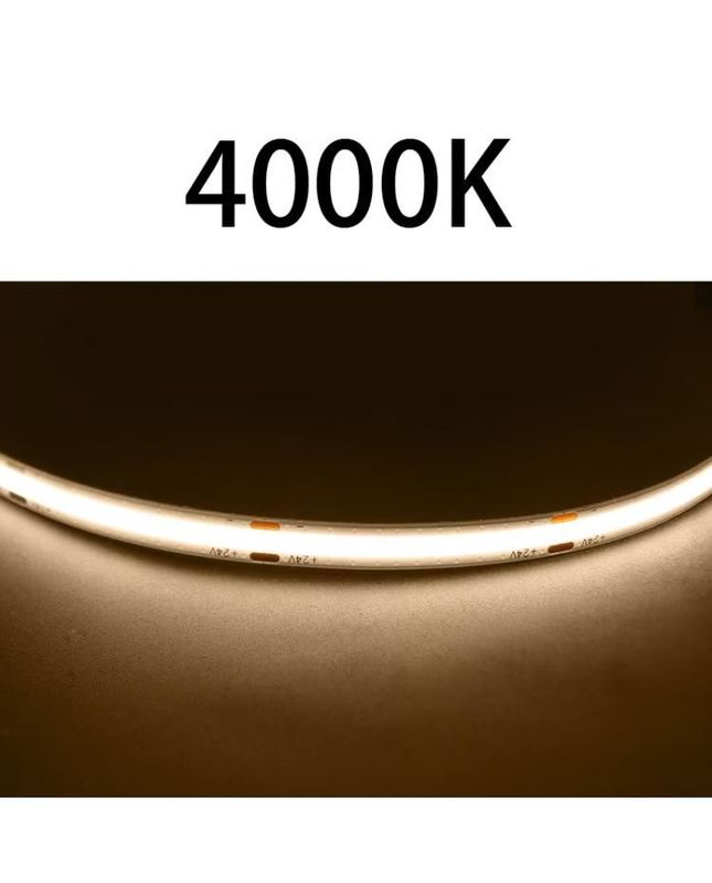 Alte luci CRI DC24V COB480 5m/roll RA90 striscia di cocco per decorazione interna esterna striscia COB a profilo impermeabile