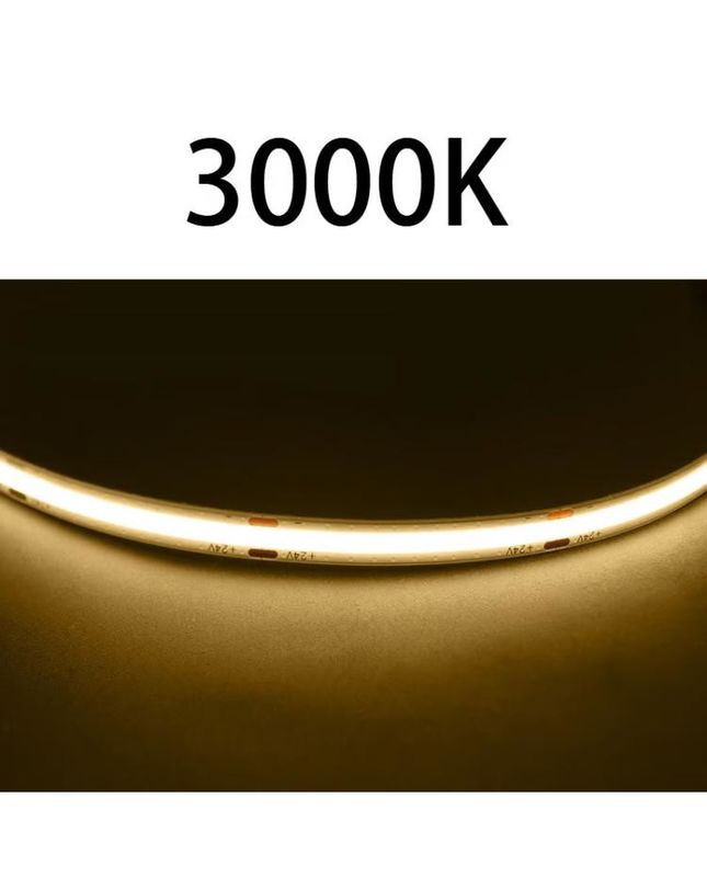 Alte luci CRI DC24V COB480 5m/roll RA90 striscia di cocco per decorazione interna esterna striscia COB a profilo impermeabile