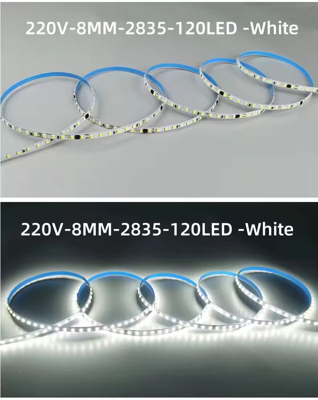 Lumi a striscia LED ad alta tensione per interni impermeabili 230v 220v caldo bianco 3000k 4200k 6500k striscia luminosa a led