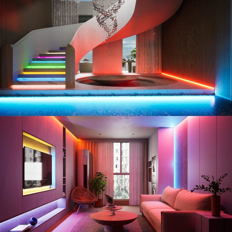 784 LED/m RGBW Chip COB LED Strip Dimmabile da -20°C a 60°C DC 24V Voltaggio di ingresso