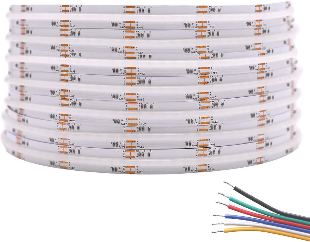 Ultra Bright 840 LED/m 24V DC COB LED Strip Light 12mm Wide PCB per l'illuminazione domestica e commerciale