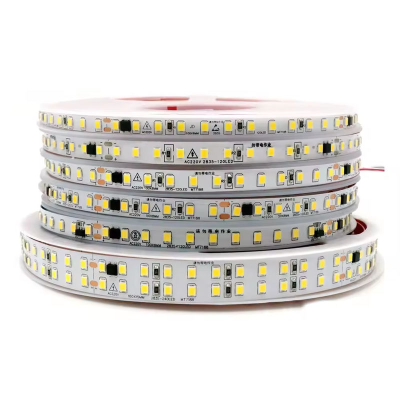 Conduttore libero Ip44 220V 110V 2835 240led 10cm taglio indietro bastone 127V impermeabile 10cm taglio flessibile striscia a led per esterni