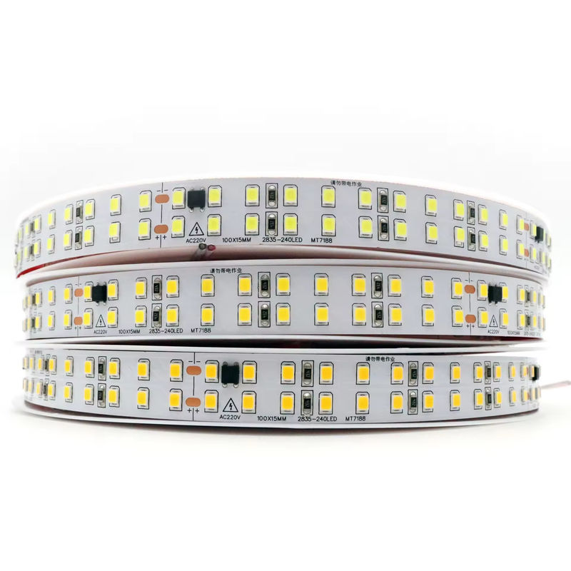 Conduttore libero Ip44 220V 110V 2835 240led 10cm taglio indietro bastone 127V impermeabile 10cm taglio flessibile striscia a led per esterni