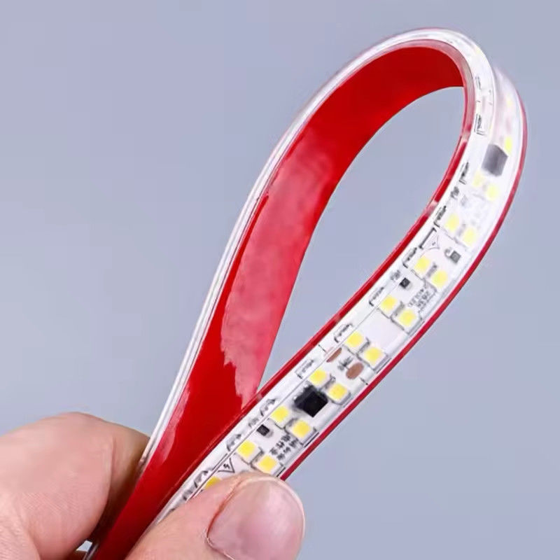 Senza conducente Alta tensione 220V Senza conducente Striscia luminosa autoadesiva 240leds smd 2835 IP67 IP65 Luce di linea decorativa