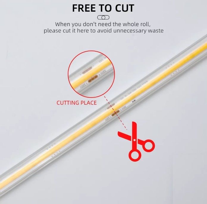 288 led alta tensione 110V 220V COB flessibile luce a striscia led 2700K 3000K 4000K 6000K
