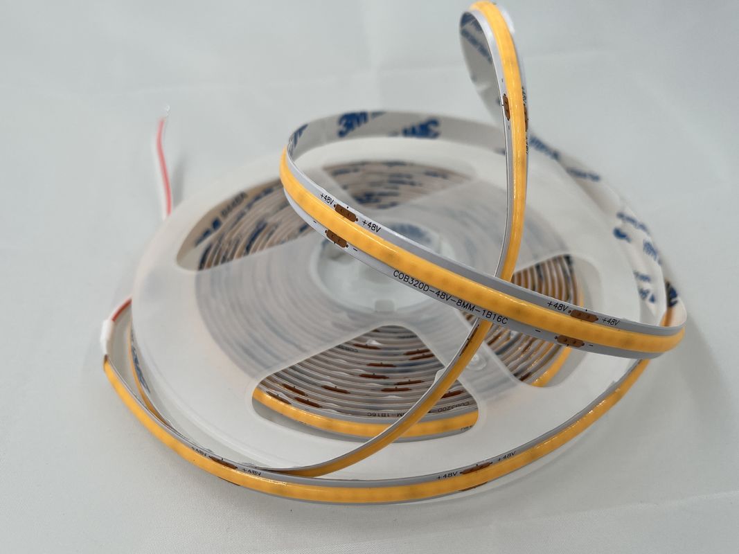 48V COB 320leds/M 90CRI Dimmabile 100lm/W 11W/M Flessibile COB LED Strip Light per decorazioni interne