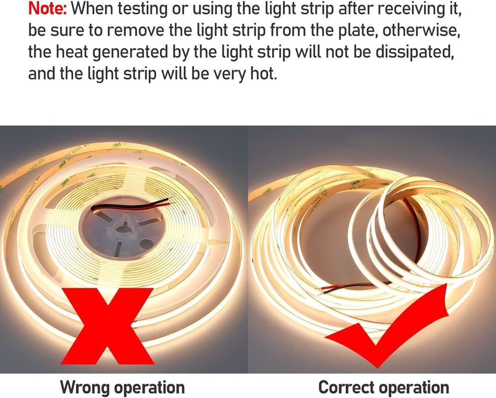Decorazione interna esterna COB LED Strip Light Alto CRI 280 320/480 telecomando