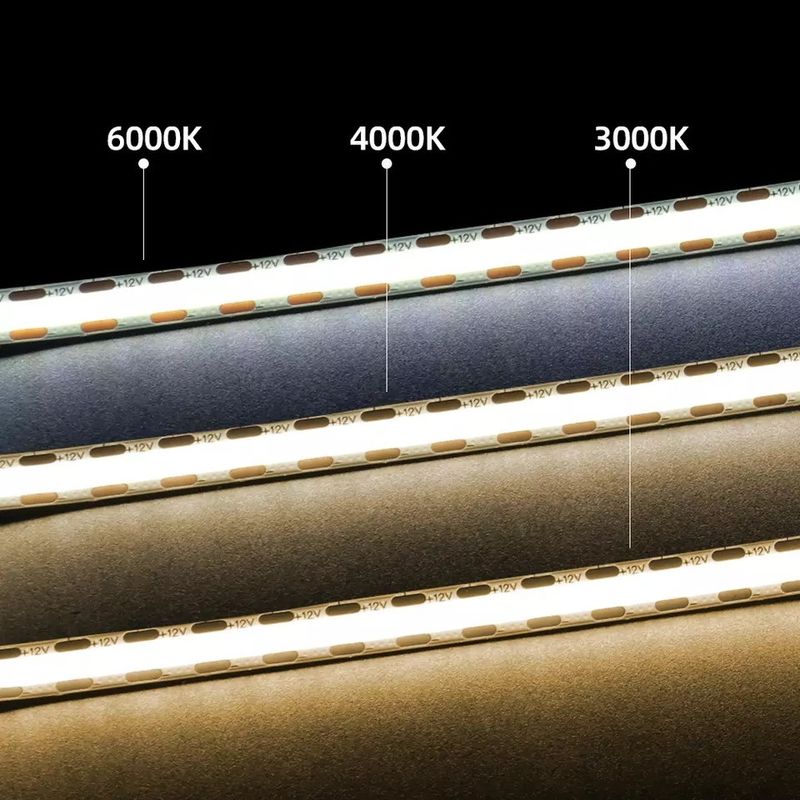 320Leds Flessibile LED Strip Bianco/Bianco Caldo DC24V 8mm Larghezza COB integrata luce a LED