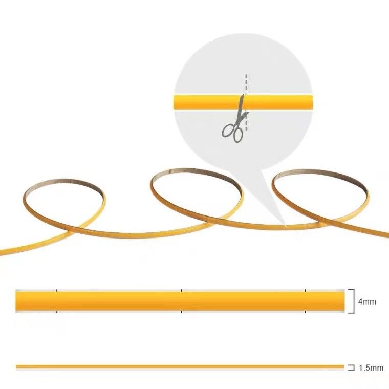 12V / 24V 8mm 90Ra 320d fob Profilo di alluminio COB LED per la decorazione