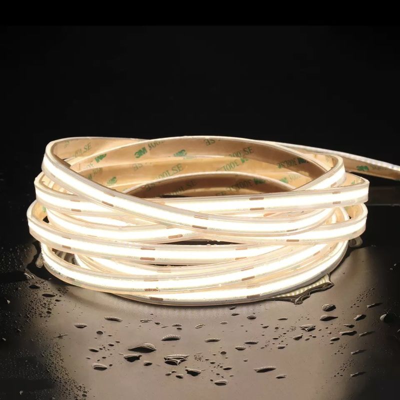 12V 24V impermeabile IP65 IP67 IP68 CRI90 Dimmabile 5M Flessibile COB LED Strip per interni esterni