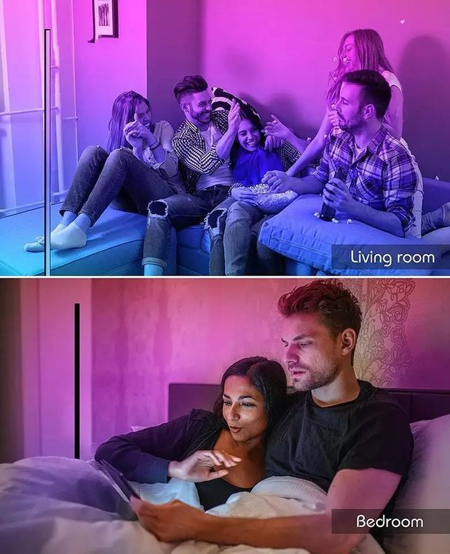 Lampada da terra a LED a controllo remoto colorata RGB per camera da letto