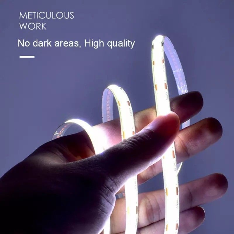 12V 24V impermeabile IP65 IP67 IP68 CRI90 Dimmabile 5M Flessibile COB LED Strip per interni esterni