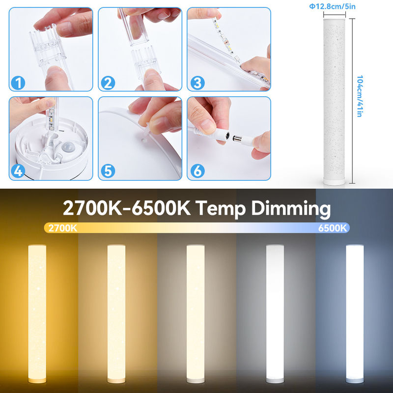 2 Ambient Floor Light con DC5V 68PCS Chip Digital IP20 Lunghezza 1,5m Controller IR PP Covering