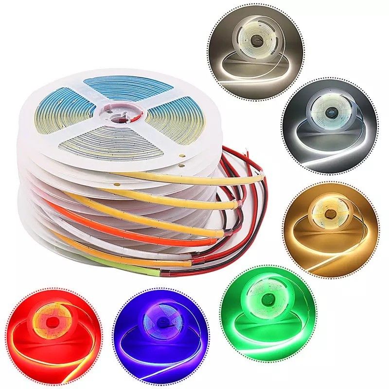 Striscia LED Cob da 8 mm Striscia luminosa 24 V USB Tv Retroilluminazione Flex 12 V Striscia LED ultra sottile Cob piccola
