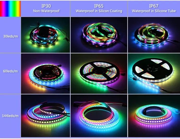 Hongtop 5m/roll 3- SK6812 RGB RGBW RGBWW RGBNW RGBCW LED Strip Light per mobili