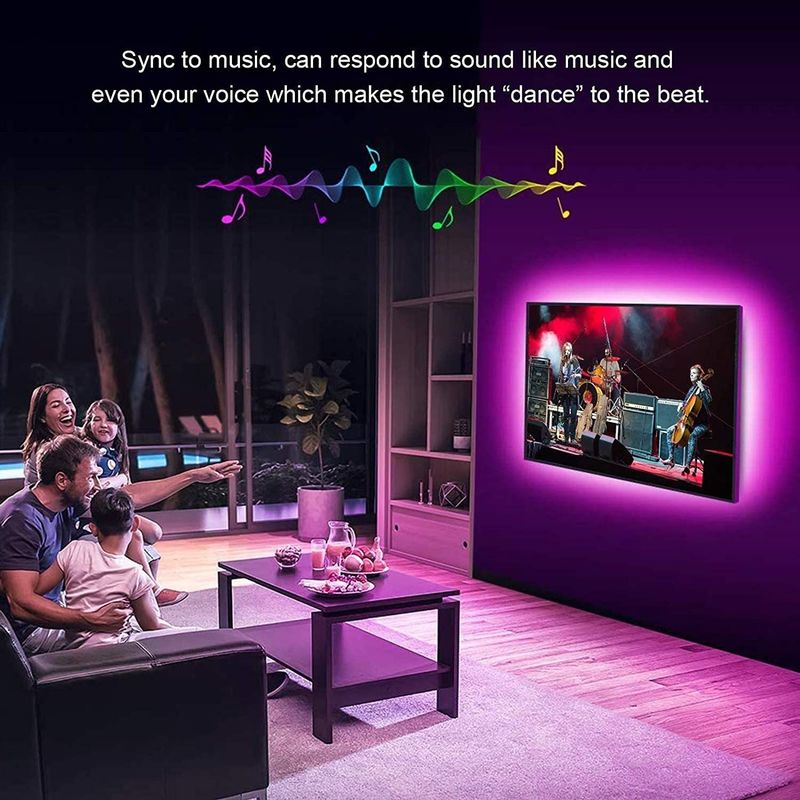 Smart LED Strip per la decorazione 12V 5V Controllo USB Sincronizzazione musicale e temperatura del colore RGB