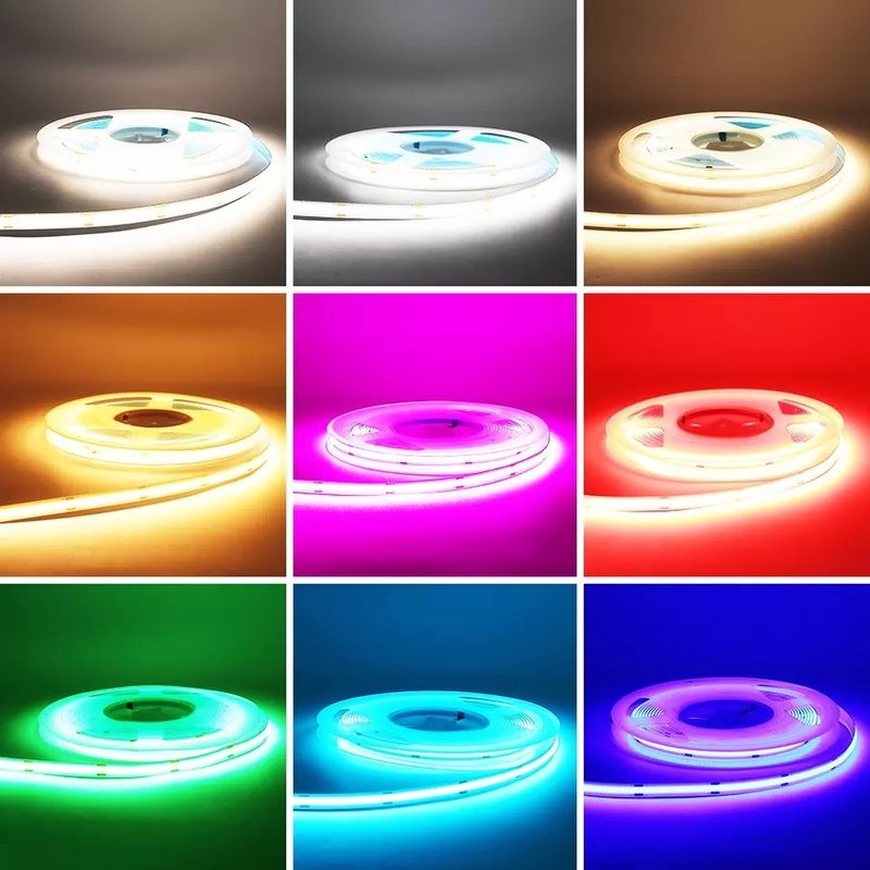 Flessibile Cob LED Strip con caldo colore bianco blu e 90lm/w Lampada efficienza luminosa