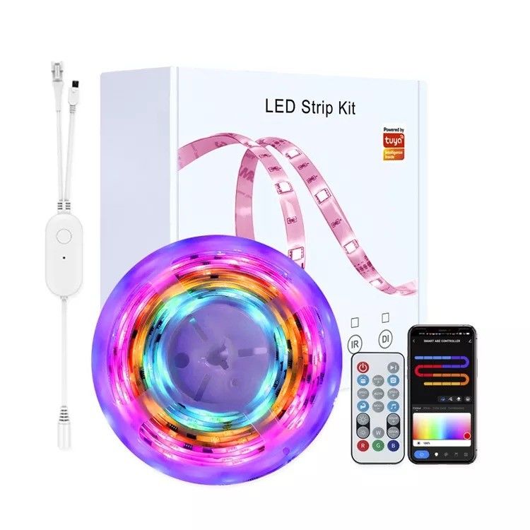 Home Bar LED Light Strips Garden Design Supporto Dimmer 12V 32ft Smart 5050 RGB 1670