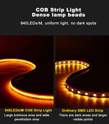 Nastro a LED 5m/lot Smd 320 384 840leds/m Acqueproof Flexible Cob Led Strip Dc 24v Ra90 RGBCCT 3000k 4000k 6000k