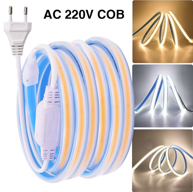 280 led/metro 12v 24v 220v Rgbw Cob Light Strip Cob Led Strip Lunghezza 50metri/roll