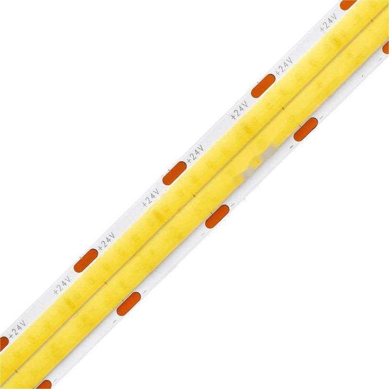 10m/roll doppie linee 600 led 12v 24v Ra80 12mm COB flessibile LED Flessibile Strip Light