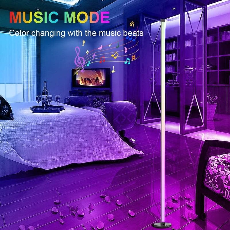 Luce per giochi Camera da soggiorno Ambient Mood Light Rgb Decor Luce notturna Standing Led Corner Floor Lamp