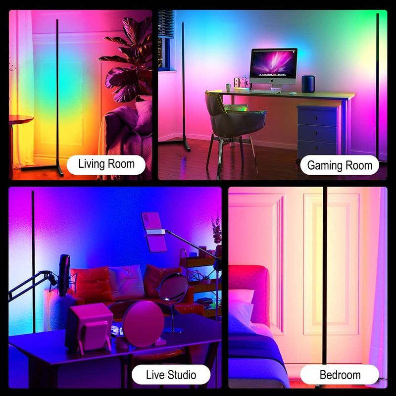 Camera da letto luci per giochi RGB Camera da soggiorno Ambient Mood Light Standing LED Corner Floor Lamp