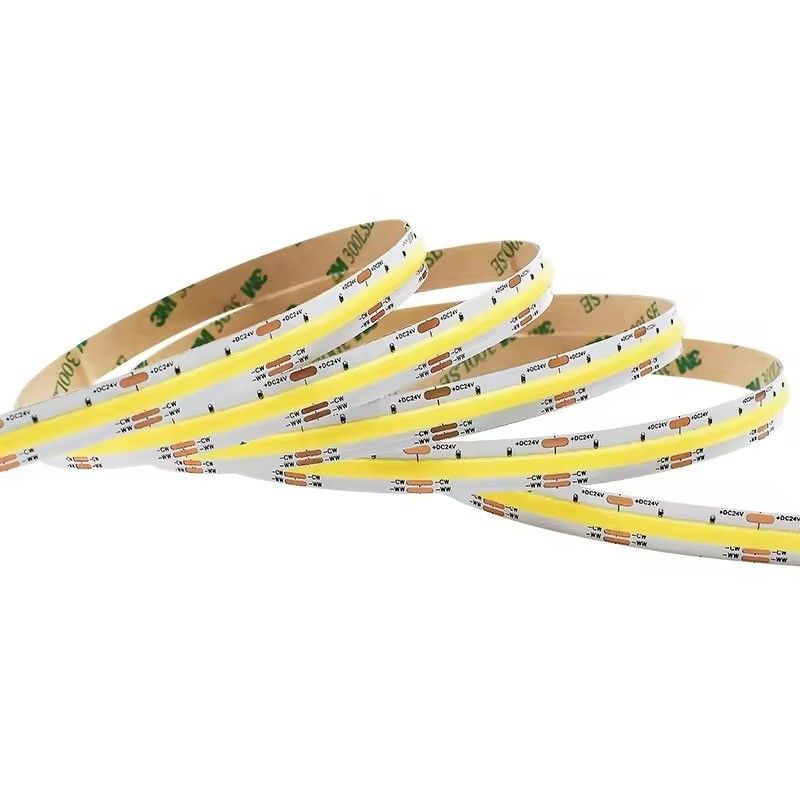 IP20 100lm 10W 24V FCOB Tunable White RA90 560LEDS COB LED Strip PCB più spessa con diga