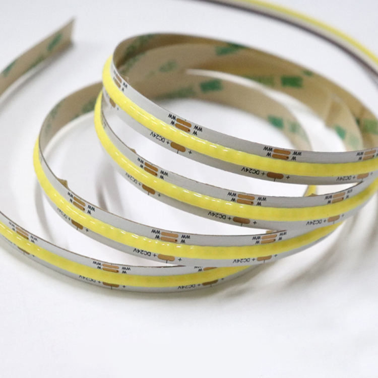 IP20 100lm 10W 24V FCOB Tunable White RA90 560LEDS COB LED Strip PCB più spessa con diga