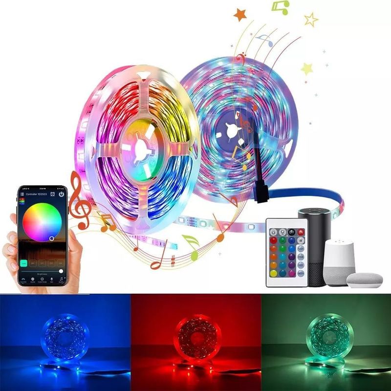 12V 5V 2835 5050 RGB WIFI Tuya Smart LED Light Strips Sincronizzazione musicale per decorazioni domestiche intelligenti
