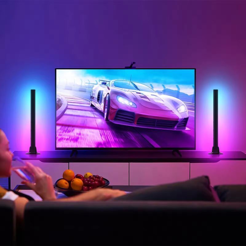 18LEDS cambio colore RGB RGBIC lampada da terra per la decorazione della camera da letto in 30cm e 50cm dimensioni