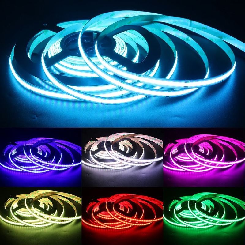 12V 24V Low Voltage Cob Led Strip Light RGB Perfetto per l'illuminazione e il design dei circuiti