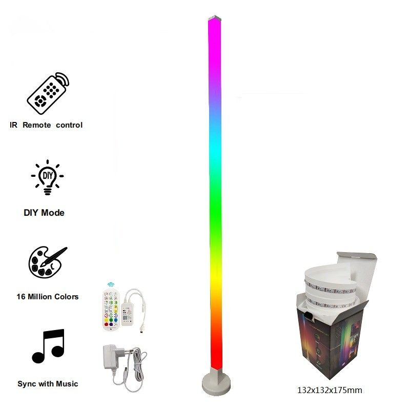 Moderno design RGB multicolore luminoso per soggiorno Adaptore per lampada da terra Solo presa USB