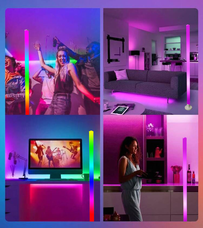 Decorazione per la casa fai da te Luce da terra RGB con controllo musicale Bluetooth e telecomando